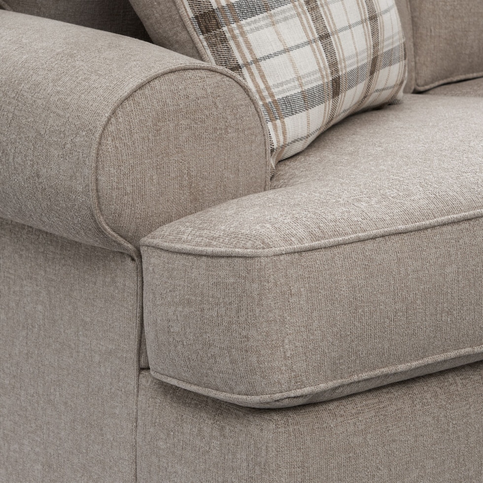 emory beige loveseat   