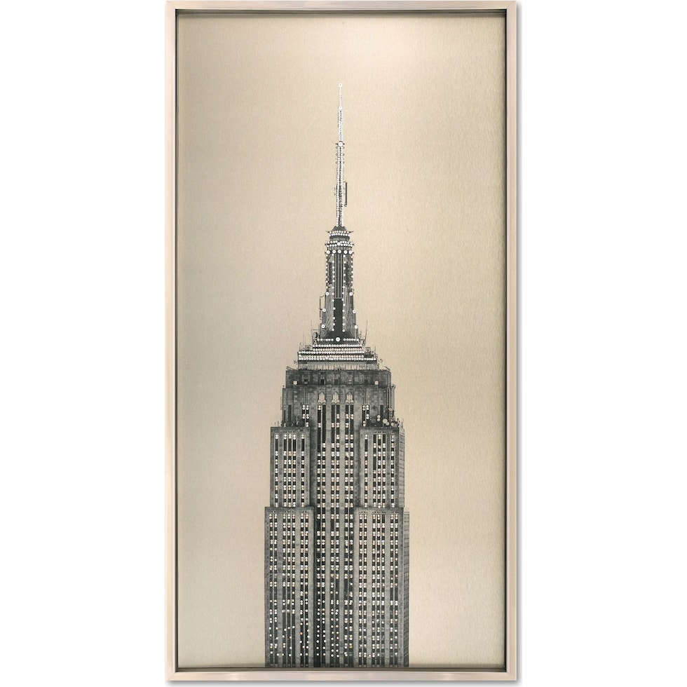 empire state gray wall art   