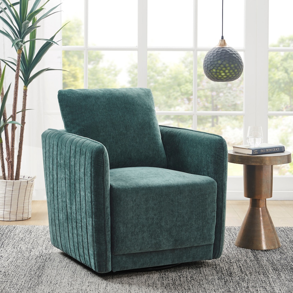 emporia green accent chair   