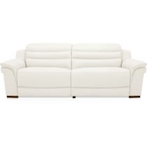 enzo white  pc power reclining sofa   