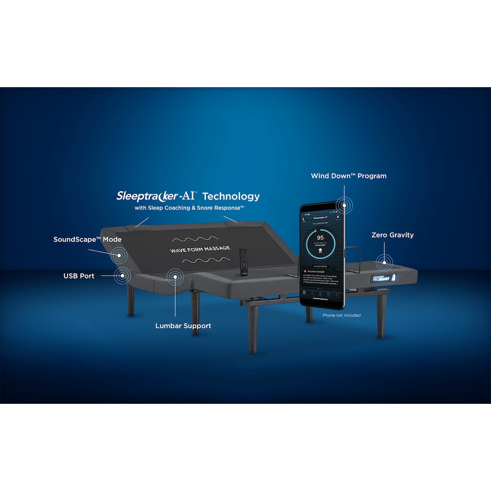 ergo black twin xl adjustable foundation   