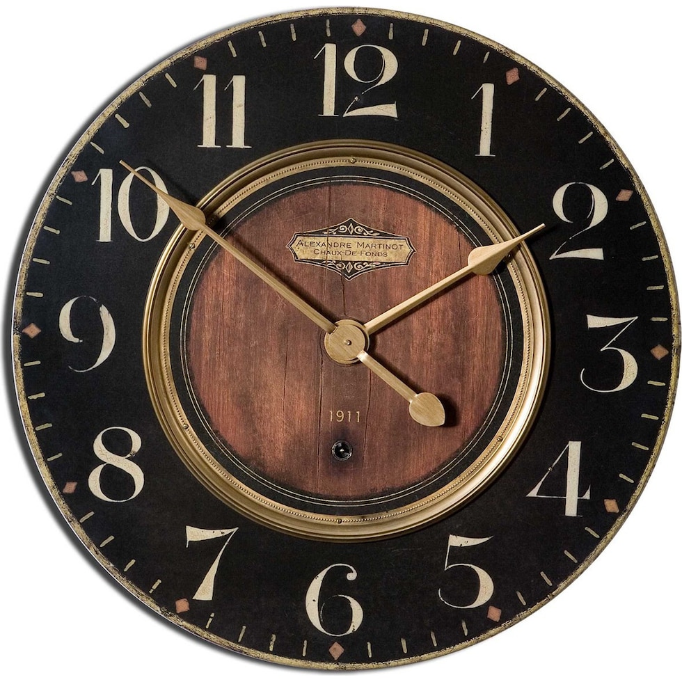 erik black wall clock   