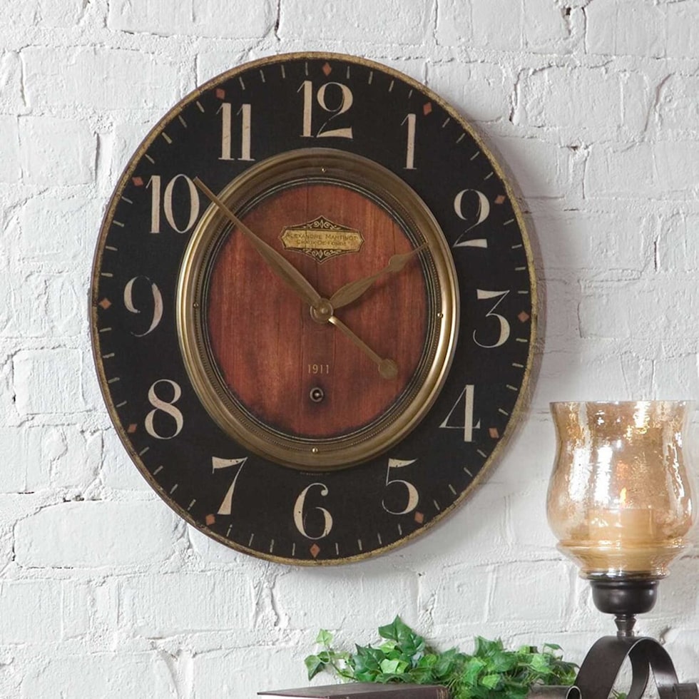 erik black wall clock   