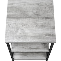 erma gray black end table   