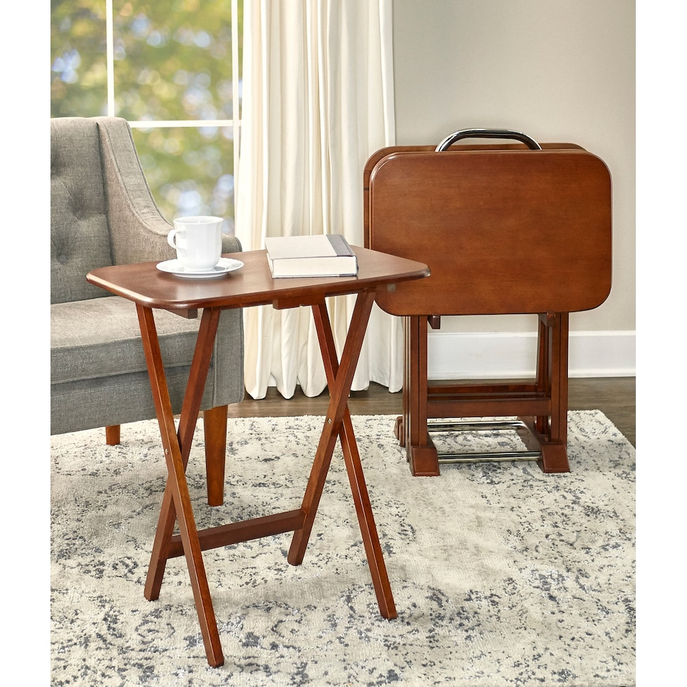 ernest dark brown tray table   