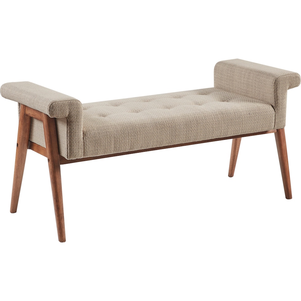 ernie light brown bench   