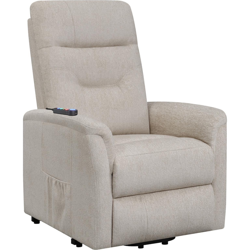 esme beige recliner   