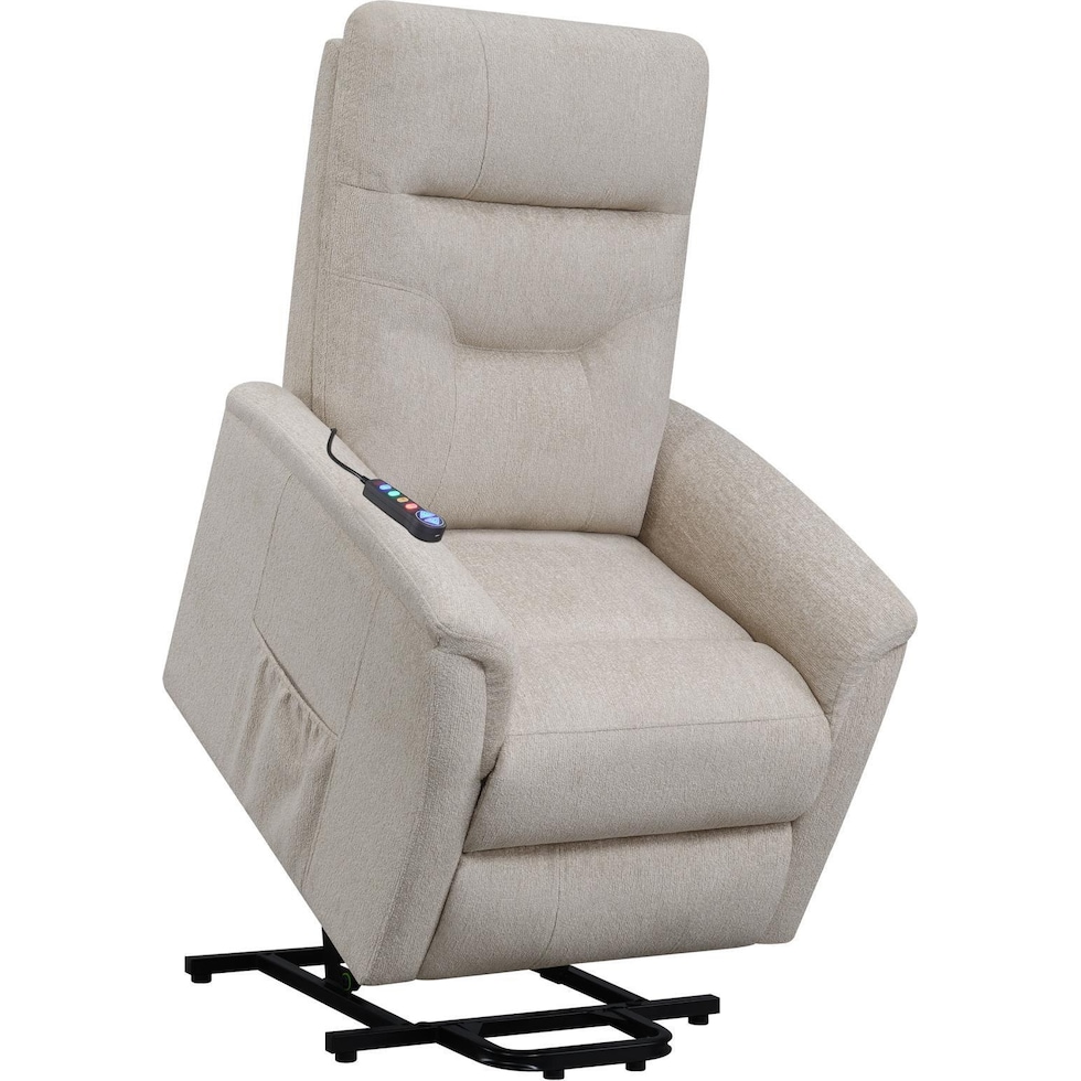 esme beige recliner   