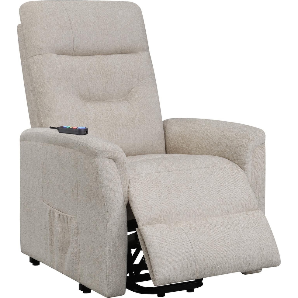 esme beige recliner   