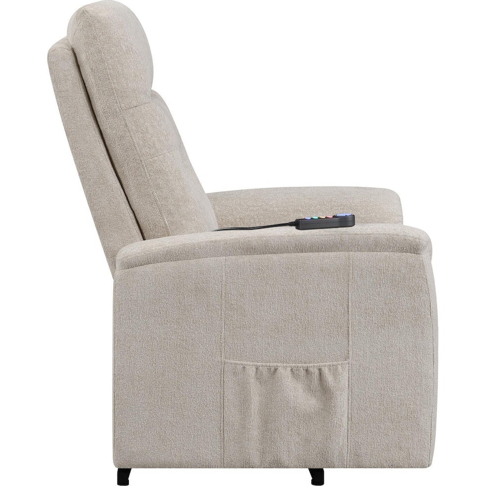 esme beige recliner   