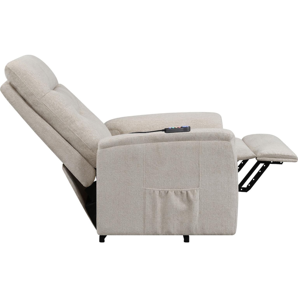 esme beige recliner   