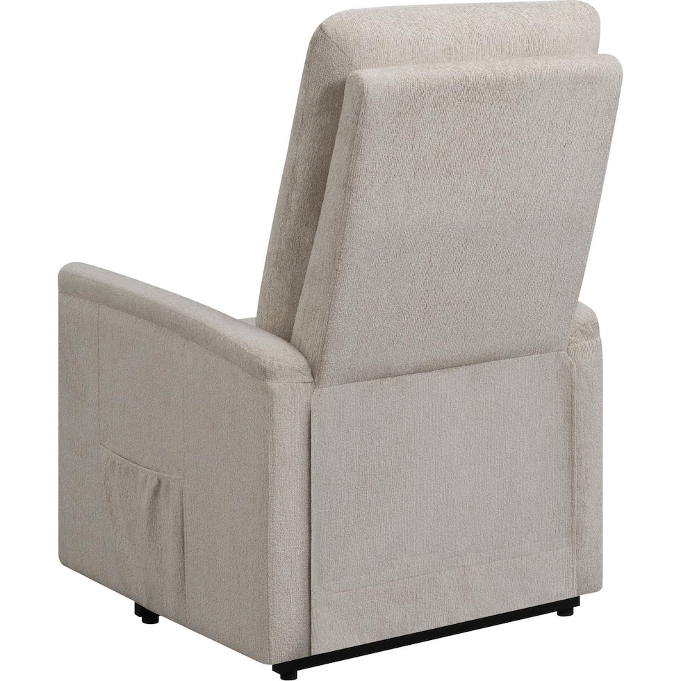 esme beige recliner   