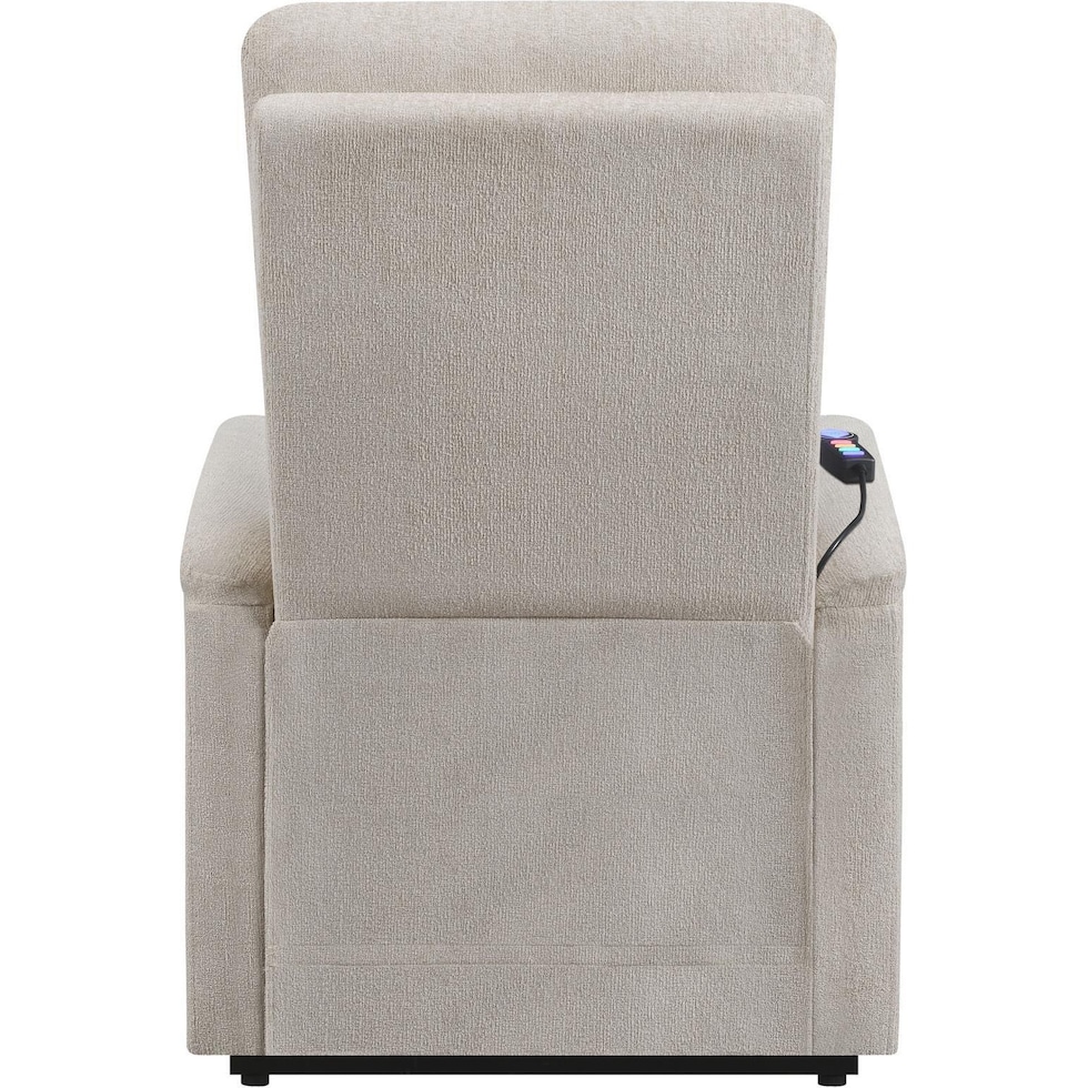 esme beige recliner   