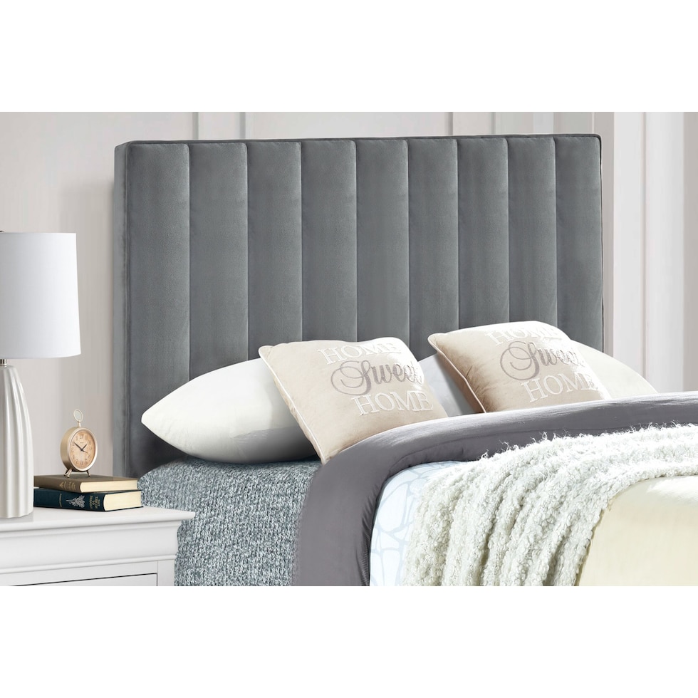 esme gray full queen headboard   