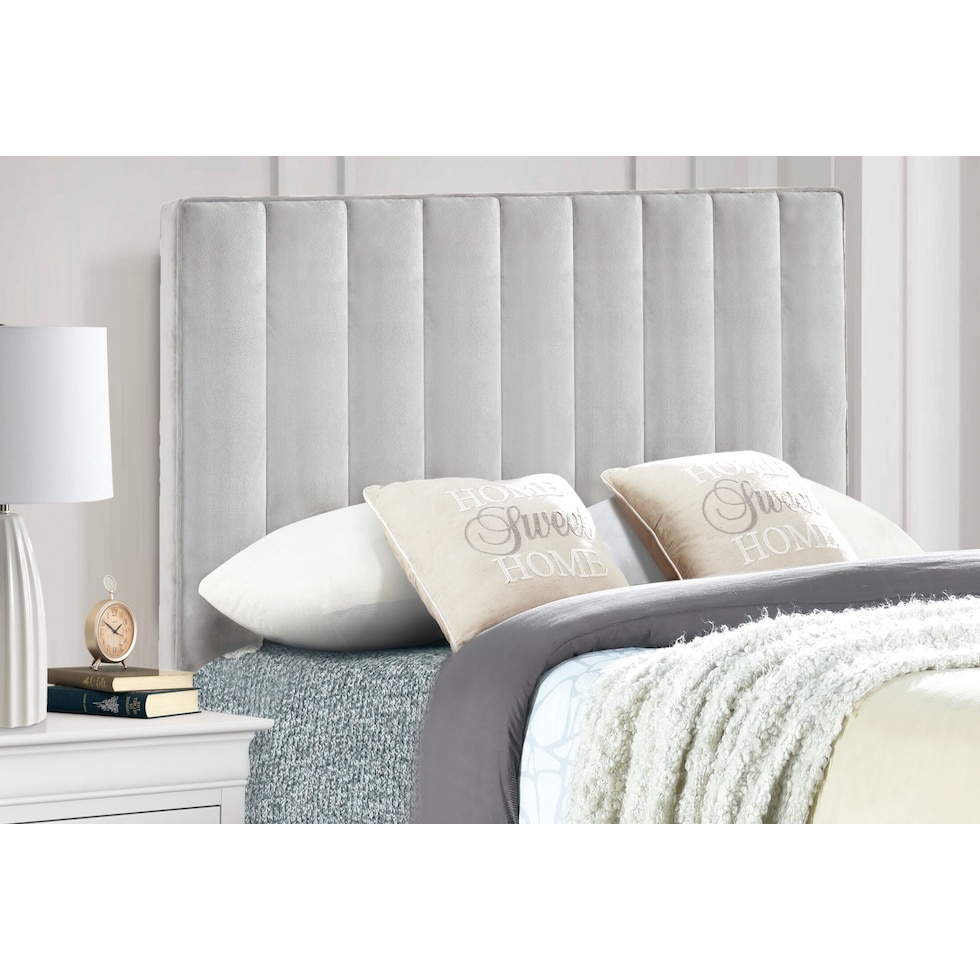 esme gray full queen headboard   