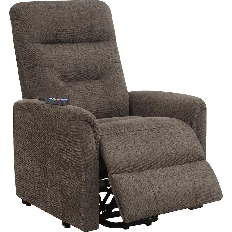 esme light brown recliner   