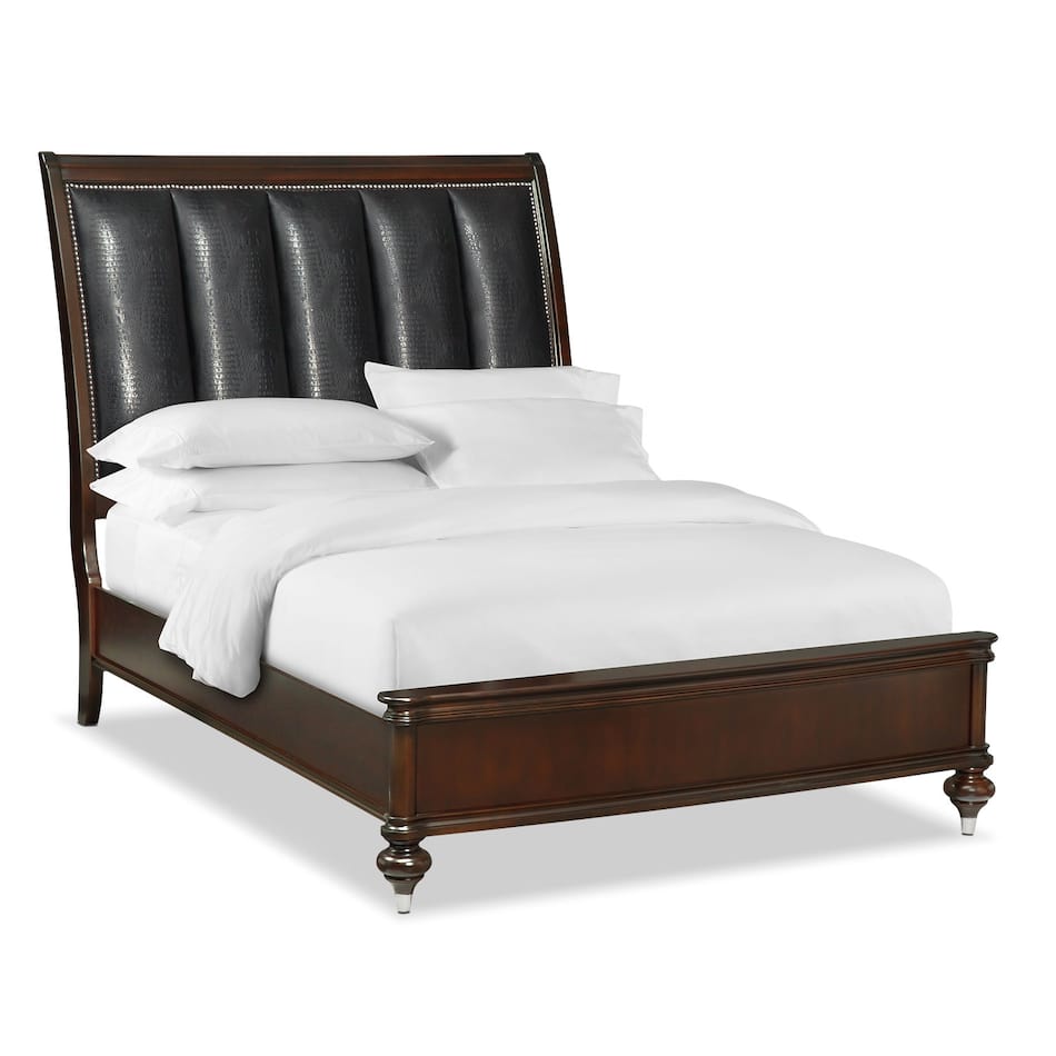 Esquire Queen Bed Merlot Value City Furniture