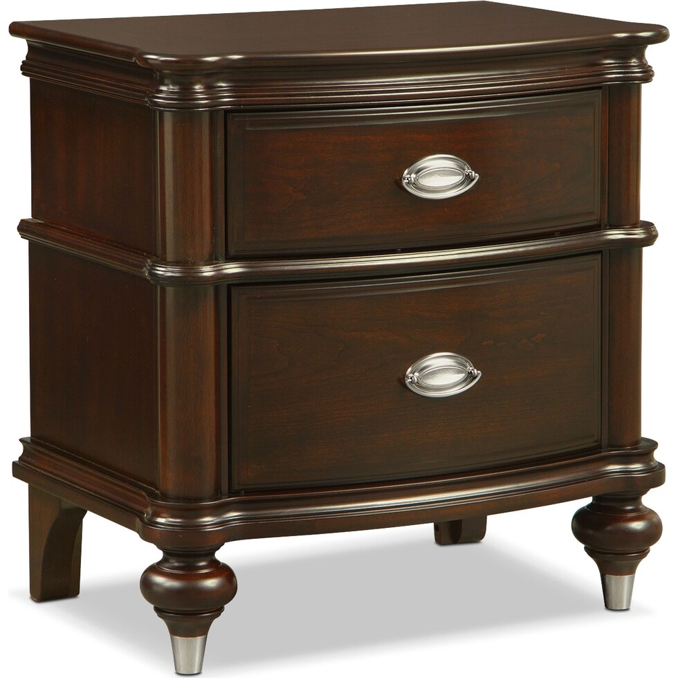 esquire merlot dark brown nightstand   