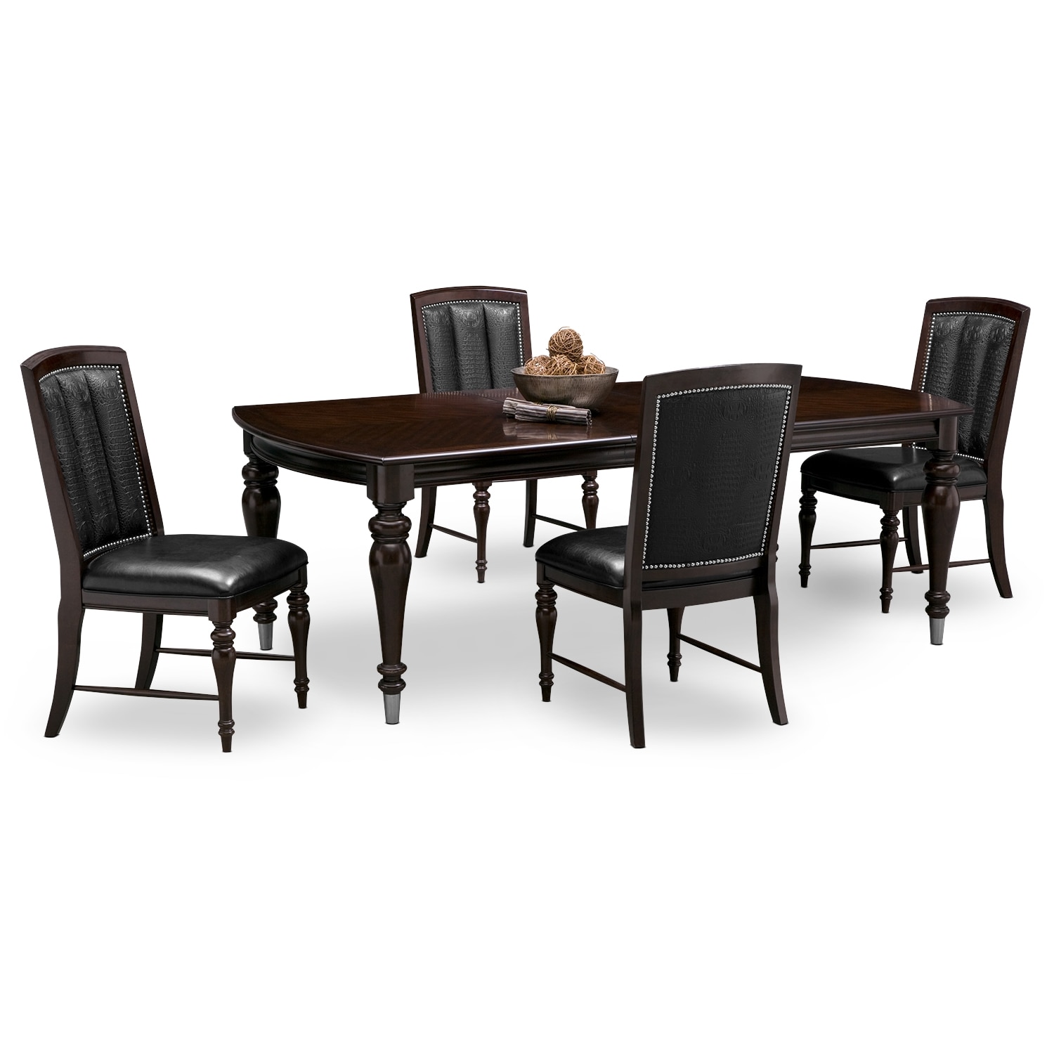 Esquire Dining Table And 4 Dining Chairs Cherry Value City Furniture