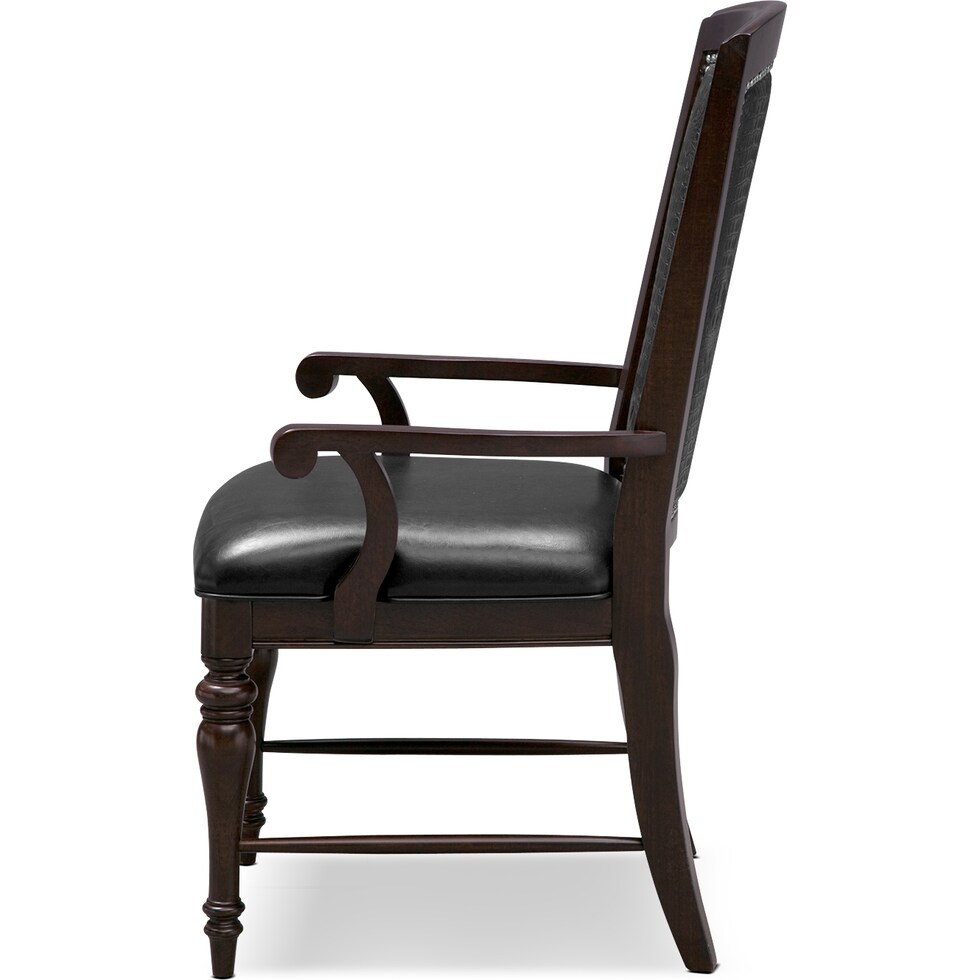 esquire dark brown arm chair   