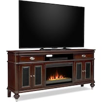 esquire dark brown fireplace tv stand   