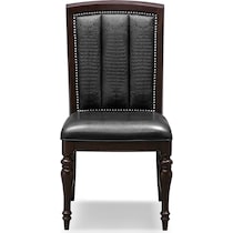 esquire dark brown side chair   