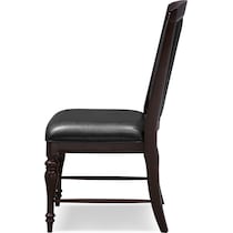 esquire dark brown side chair   
