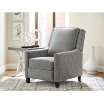 essex gray manual recliner   