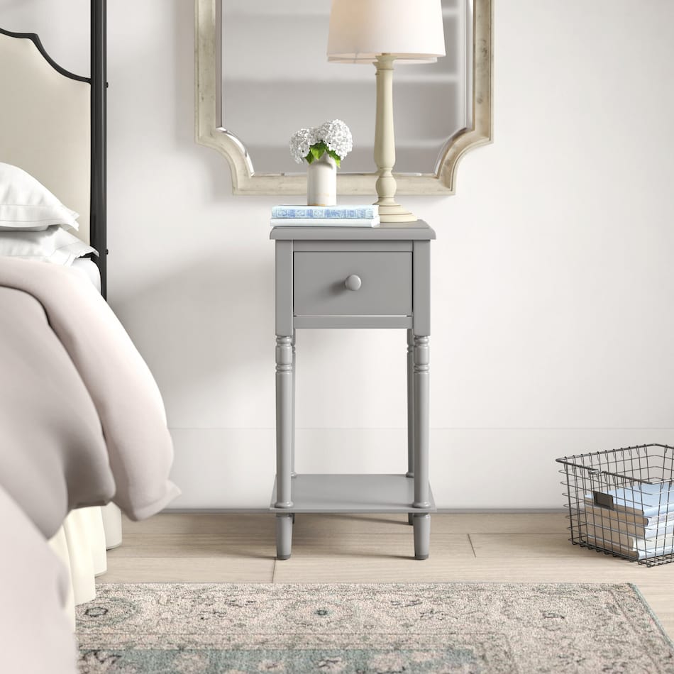 Estelle Charging Nightstand Gray Value City Furniture