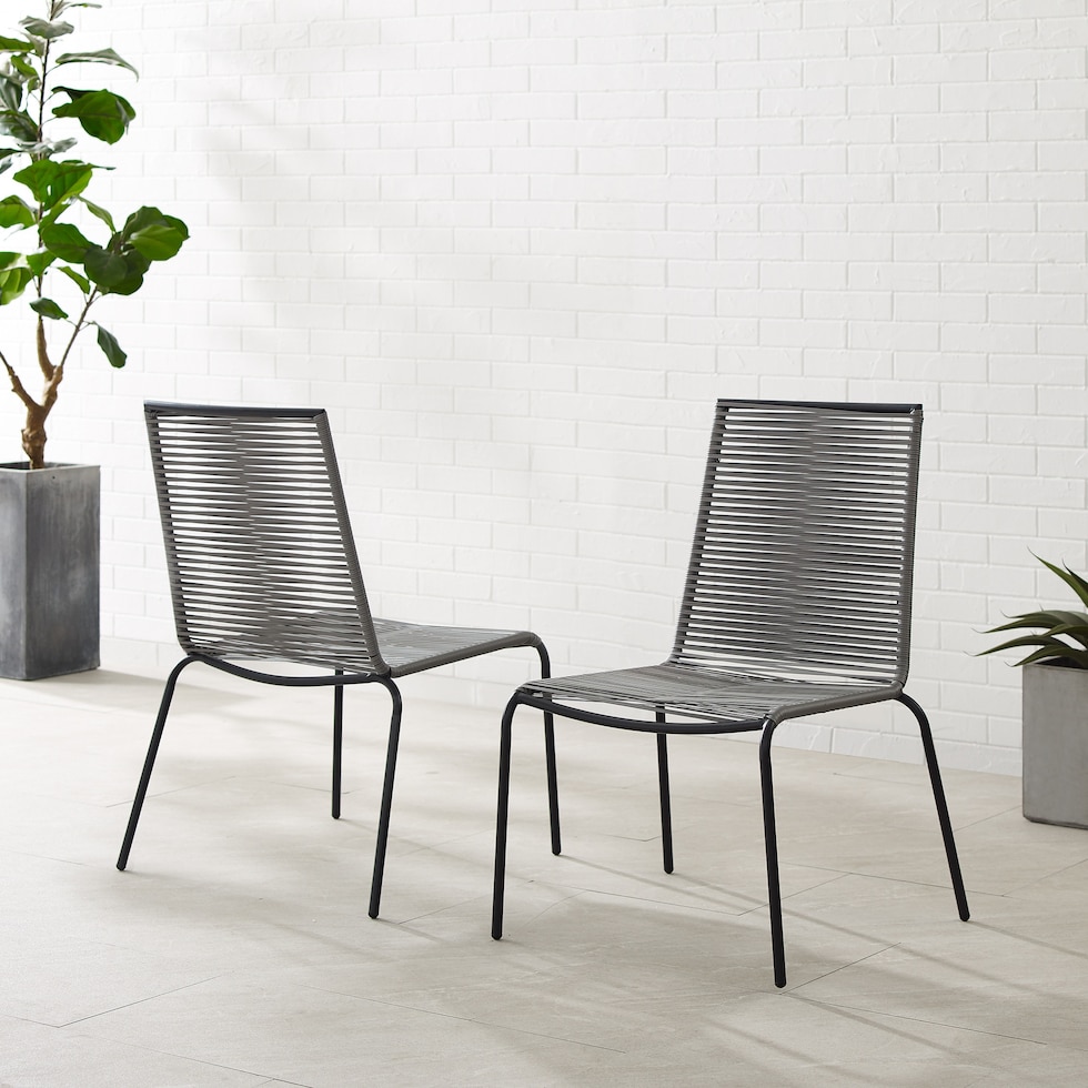 estero gray outdoor chair set   