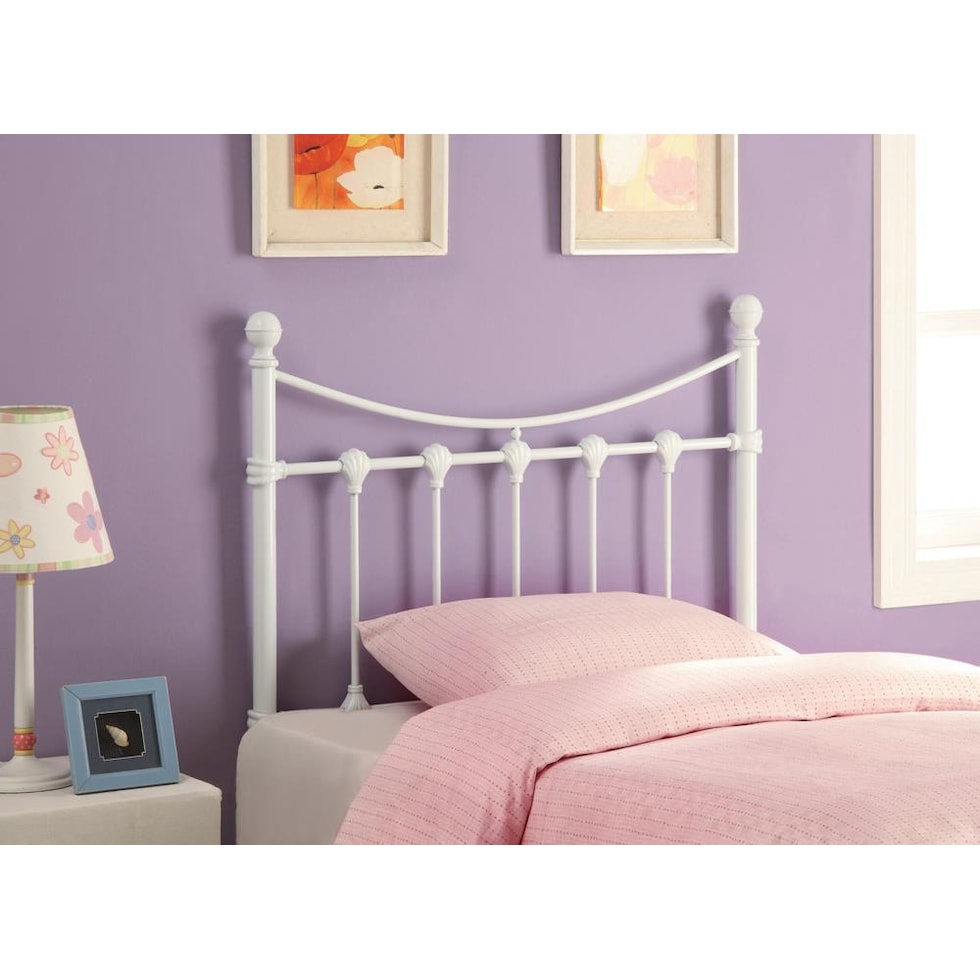 estes white twin headboard   