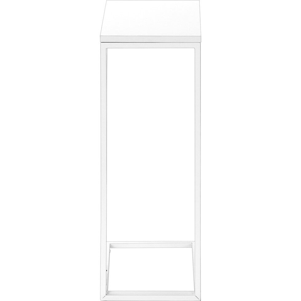 esther white end table   