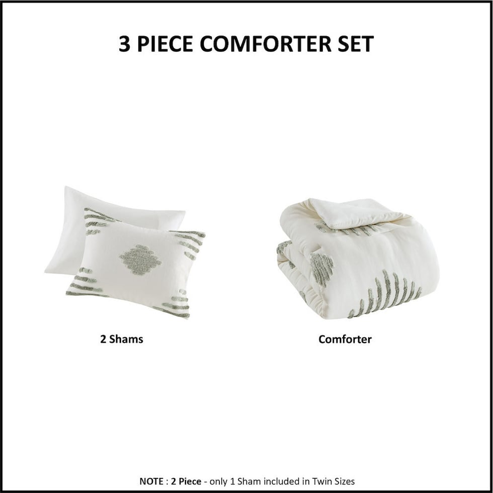 estrella green king california king bedding set   