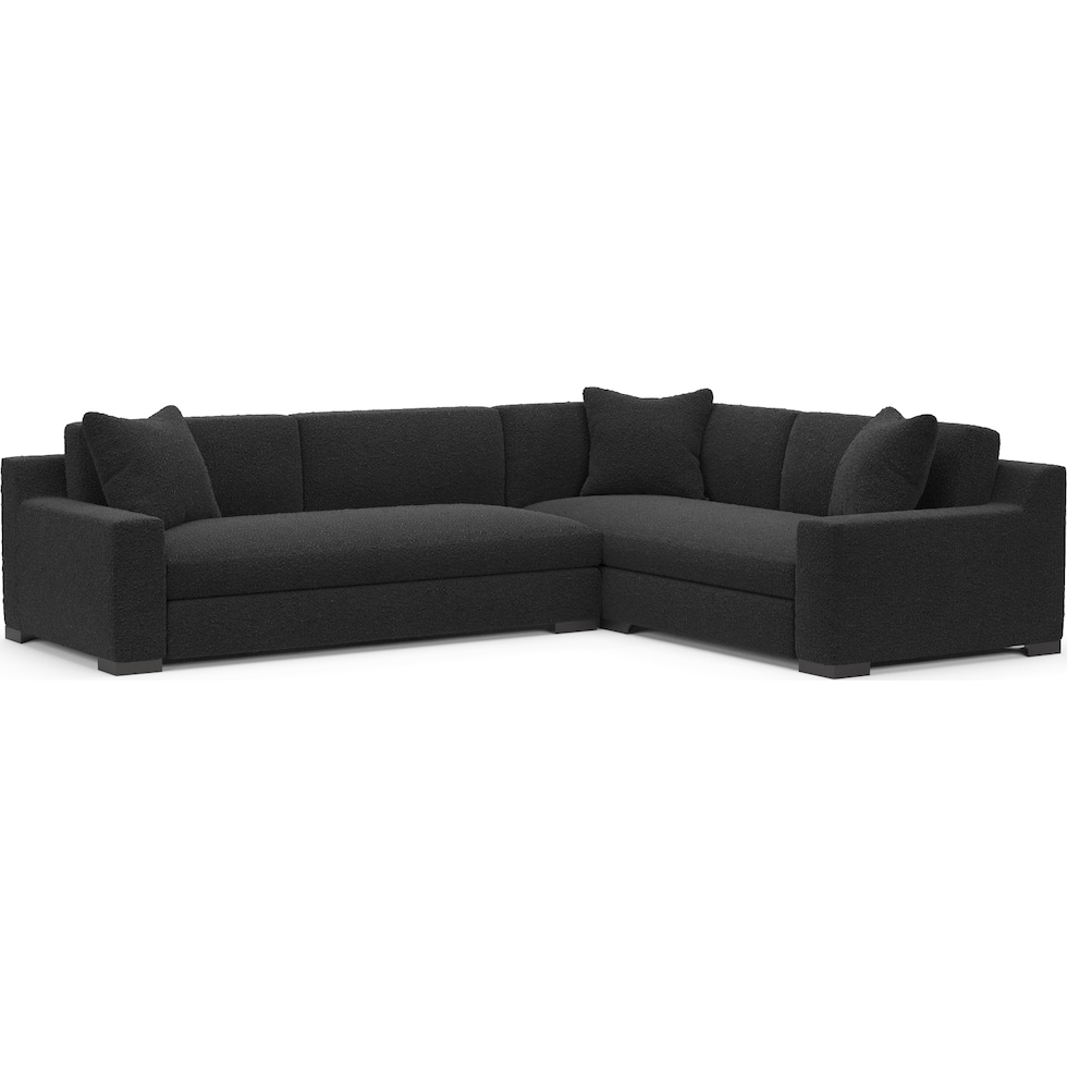 ethan black sectional   