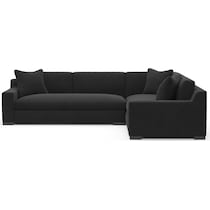 ethan black sectional   
