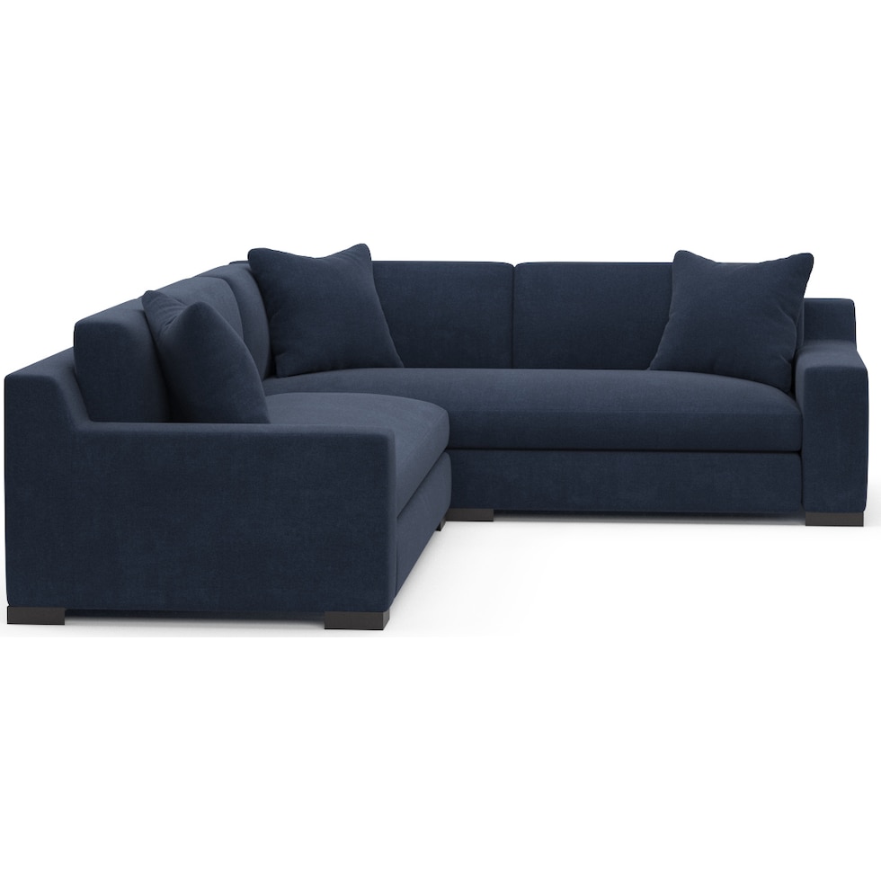 ethan blue  pc sectional with left facing sofa   