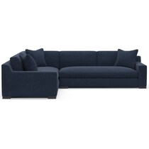 ethan blue  pc sectional with right facing sofa   