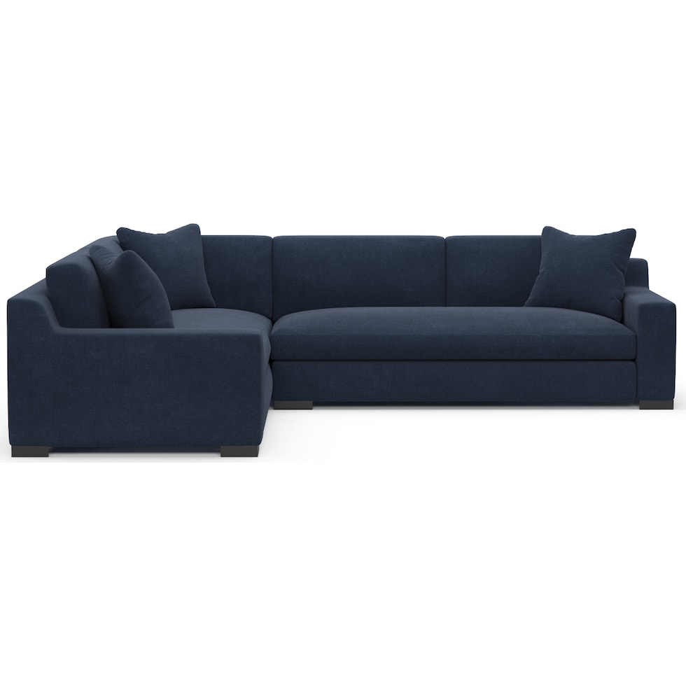 ethan blue  pc sectional with right facing sofa   
