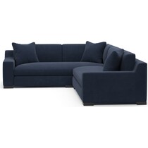 ethan blue  pc sectional with right facing sofa   