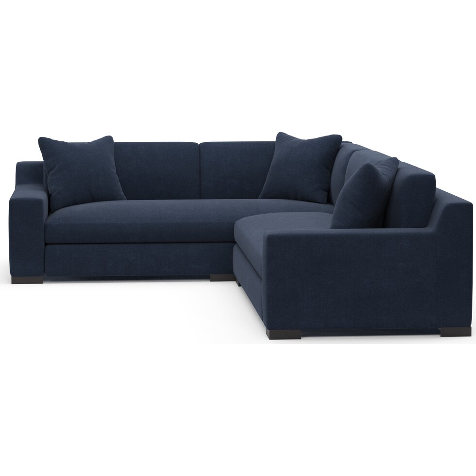 ethan blue  pc sectional with right facing sofa   