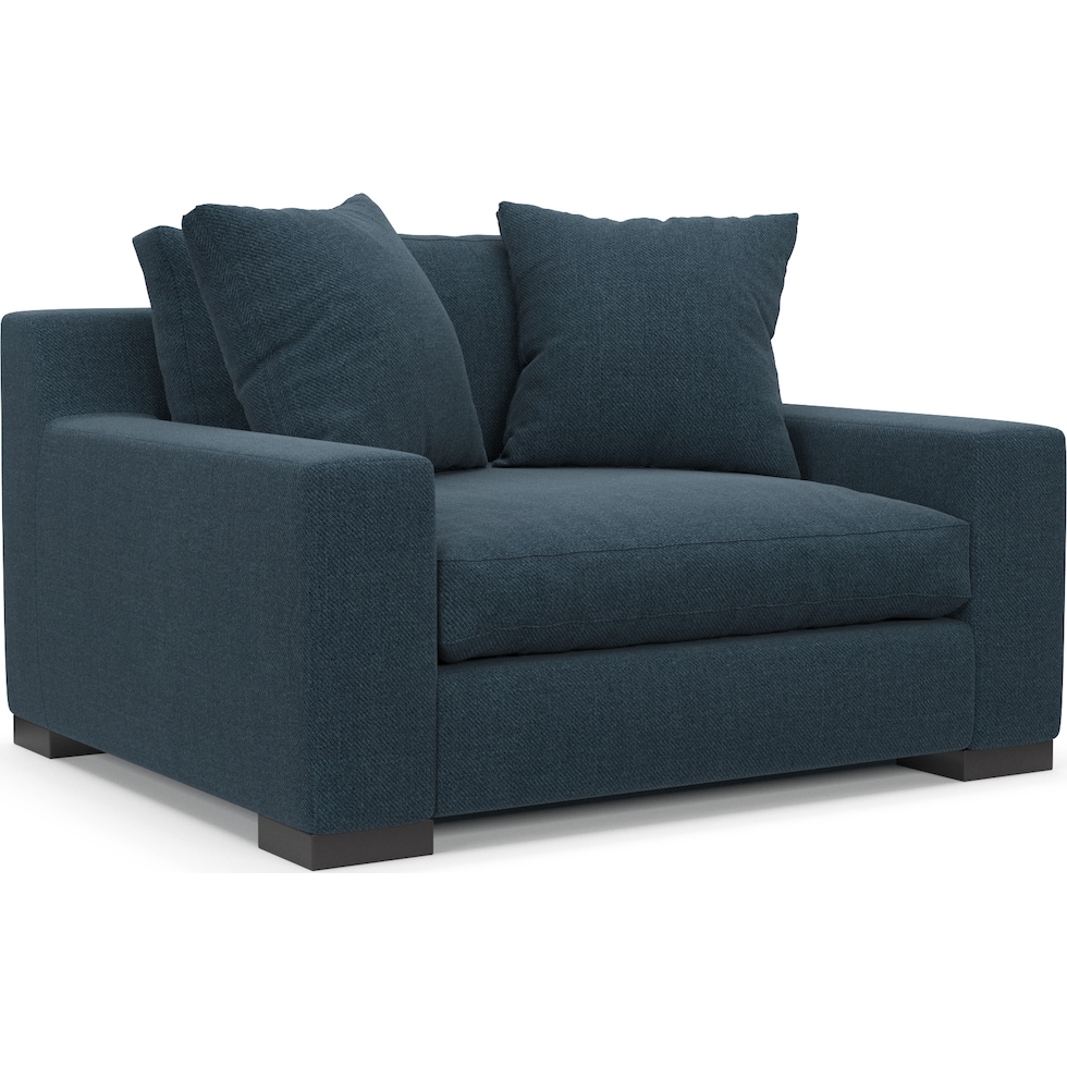 ethan blue chair and a half   