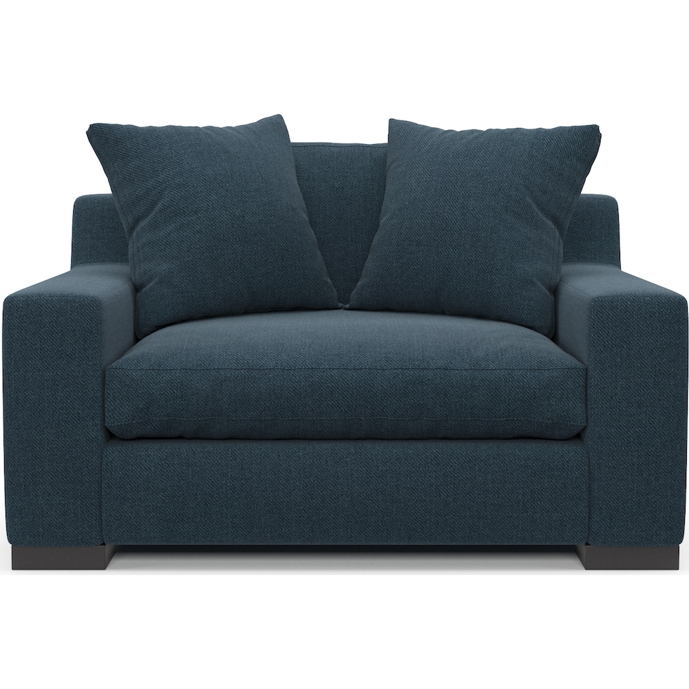 ethan blue chair and a half   