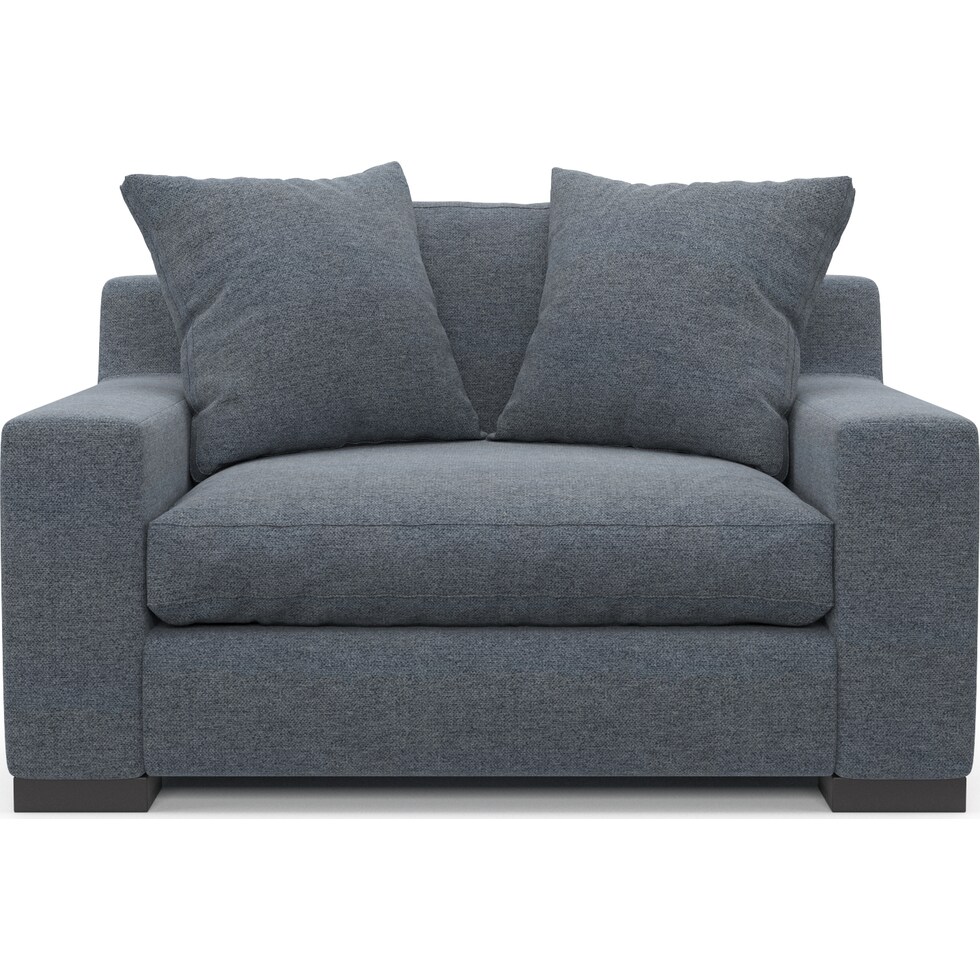 ethan blue chair and a half   