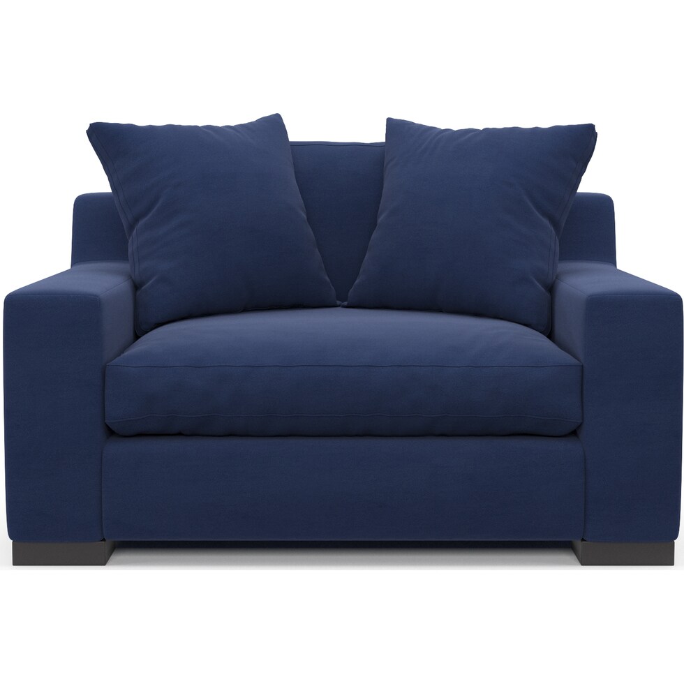 ethan blue chair and a half   
