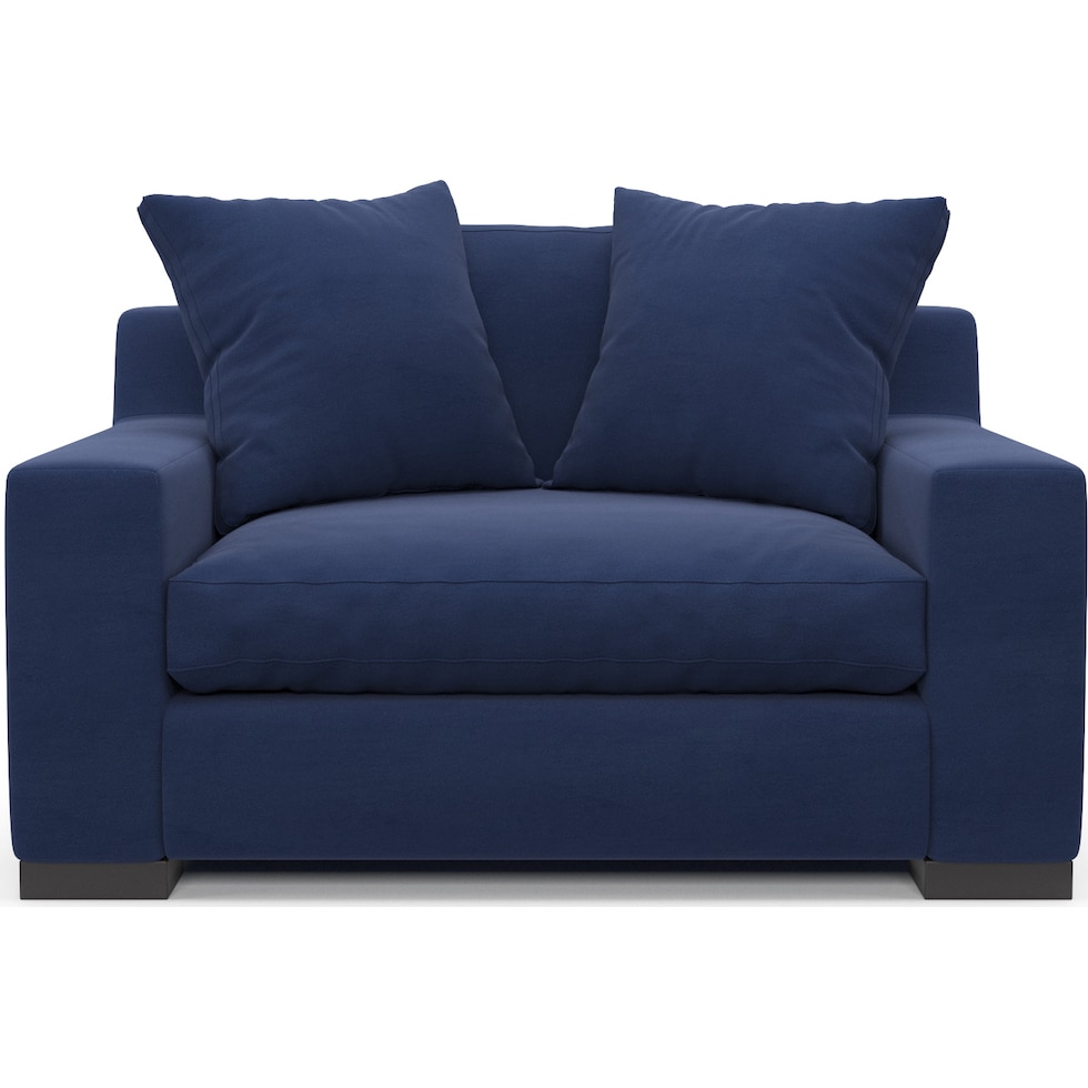 ethan blue chair and a half   