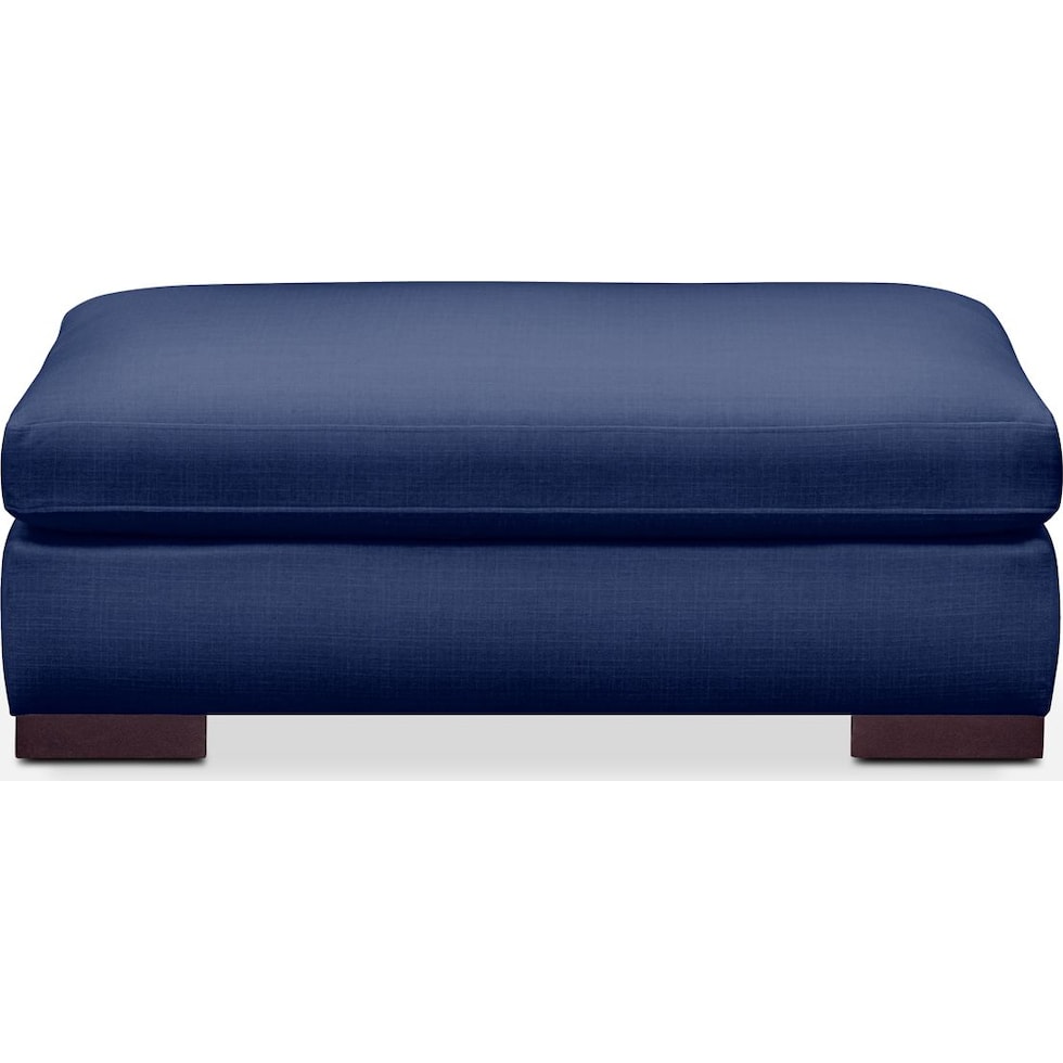 ethan blue ottoman   