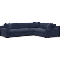 ethan blue sectional   