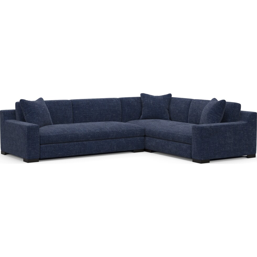 ethan blue sectional   