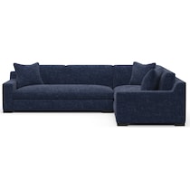 ethan blue sectional   