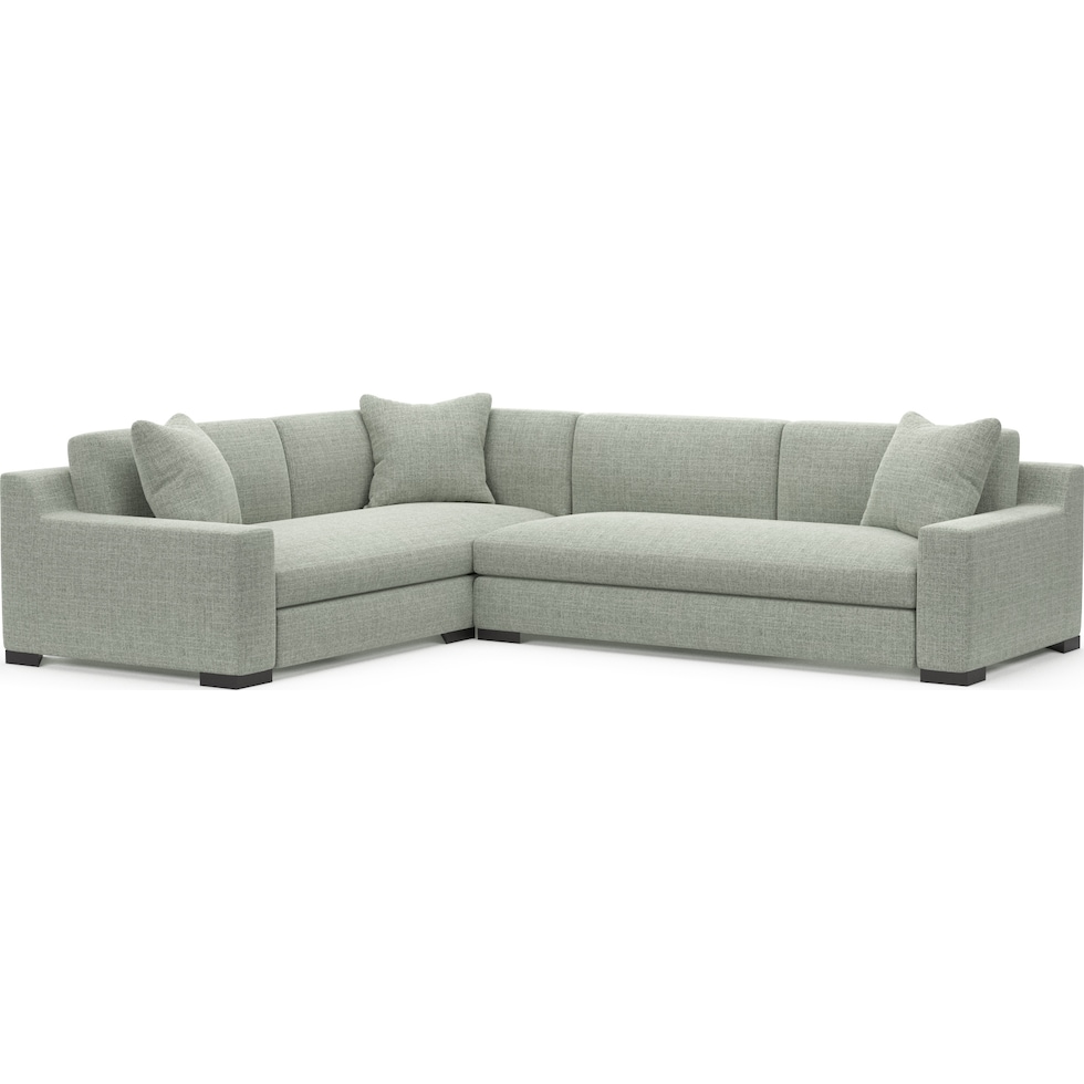 ethan blue sectional   